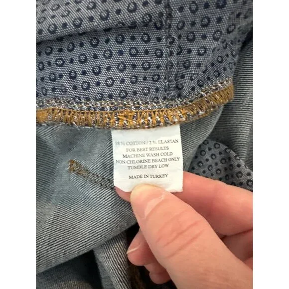 Peter Millar Mens Denim Jeans Size 34 Blue Cotton/Elastane Dark Wash